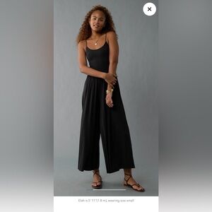 American Eagle Outfitters Black Wide-Leg Jumpsuit